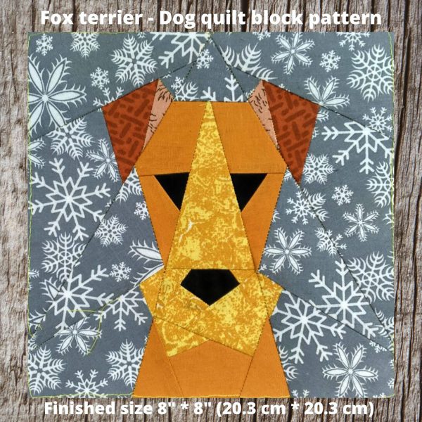 Fox terrier quilt block