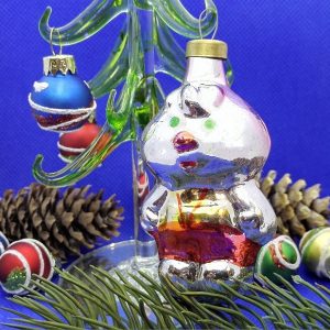 Soviet Vintage Christmas Glass Toy Cipollino. Xmas tree toy USSR