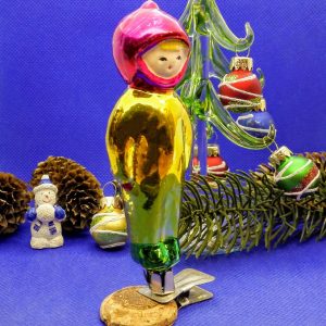 Vintage Christmas Toy Soviet Astronaut. Christmas glass Toy USSR