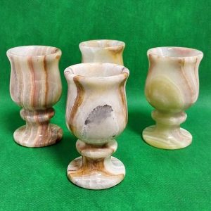 Antique Strong drinks glass from Natural Onyx.Set Shots for drink