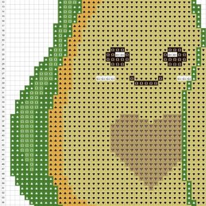 Avocado cross stitch Love cross stitch pattern PDF Pattern /84/