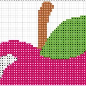 Apple cross stitch pattern Easy Kids cross stitch /94/