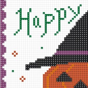 Happy Halloween Cross Stitch Pattern PDF Pumkin cross stitch /105