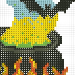 Happy Halloween Cross Stitch Pattern PDF Bat cross stitch /109/
