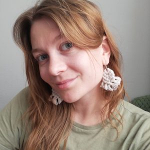 Bohemian woven earrings ear needles hand-knitted elegant earrings