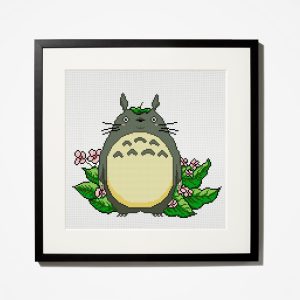Funny Totoro cross stitch pattern PDF