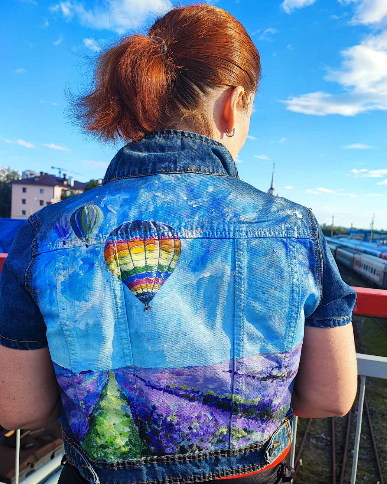 Jean jacket outlet painting