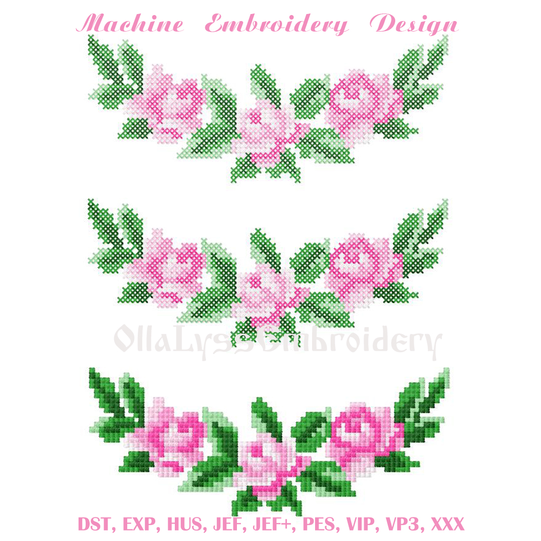 Louis Vuitton Flower Pattern Embroidery File Design Pattern Dst