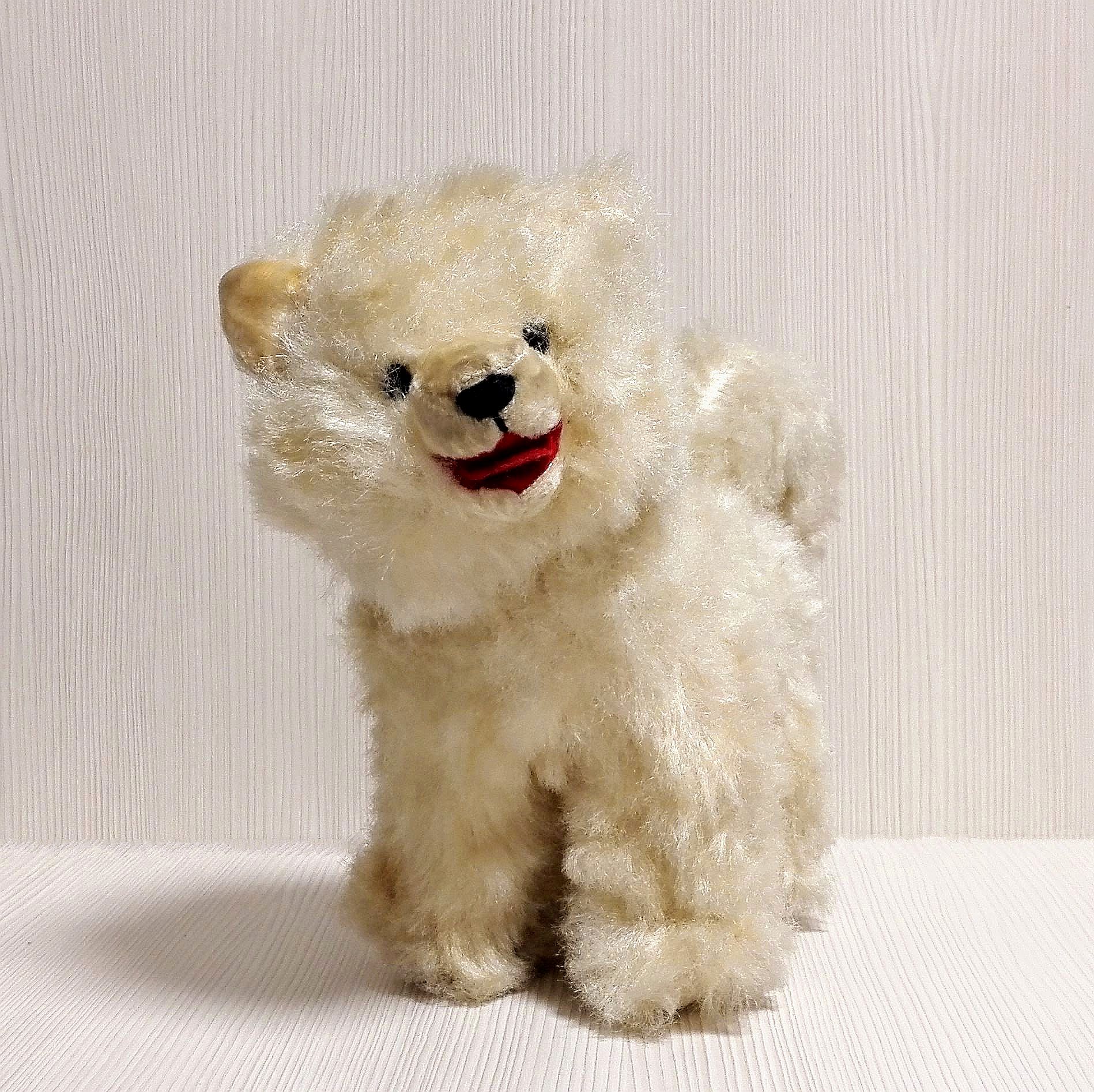 Samoyed Dog Vintage Soviet Toy.White Dog. Antique Toys USSR