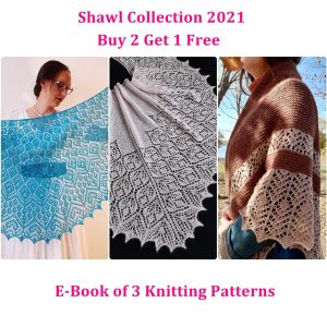 shawl collection patterns E-book of 3 knitting patterns