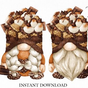 Smores Gnome.Christmas gnomes png.