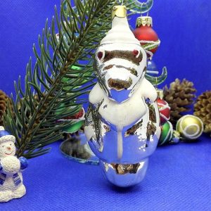 Soviet Vintage Christmas Glass toy Crocodile Gena. Xmas tree toys