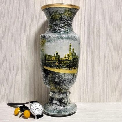 Antique Soviet Vase Moscow Kremlin. Vase Cup Moscow Kremlin