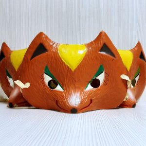 Soviet Xmas Carnival Mask Fox. Old Carnival Masks of papier mache