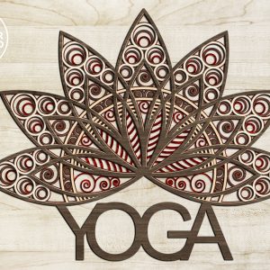 YOGA LOGO Laser Cut Sign Wood Cut Out
