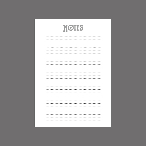 Digital pages for a photographer's notebook 4 notes