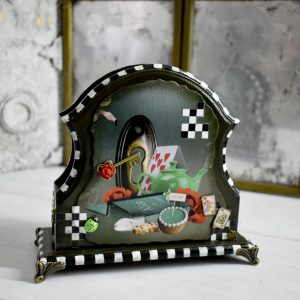 Handmade Napkin holder for square napkins Alice