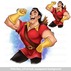 Gaston Png sublimation design Cartoon character