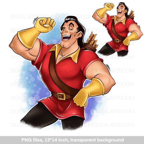 Gaston Png sublimation design Cartoon character
