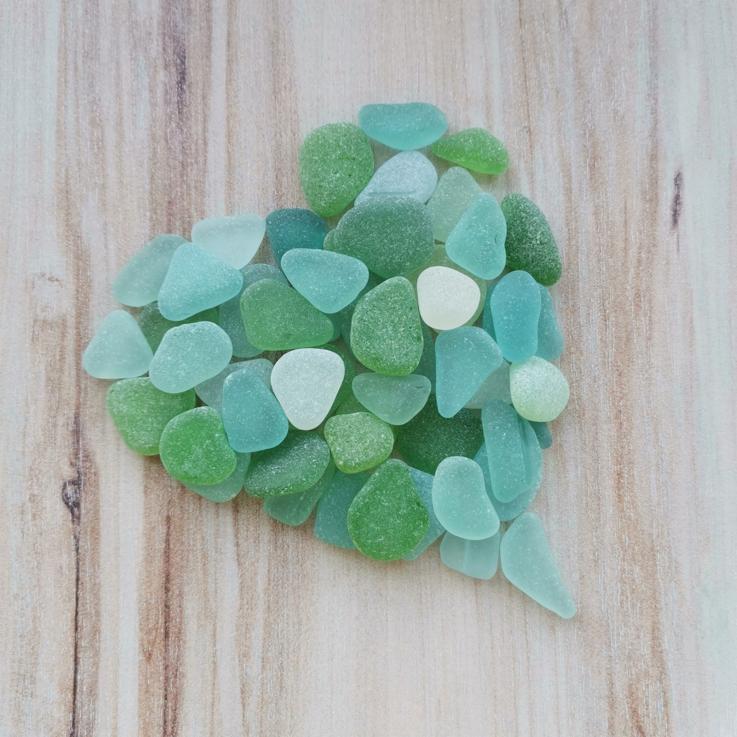 Authentic sea glass for jewelry 7 oz 50 pcs