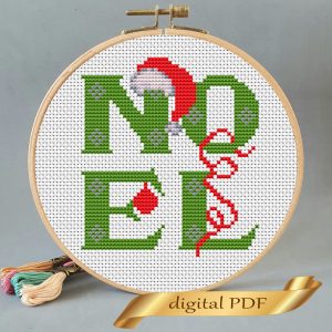 Noel pattern cross stitch