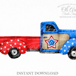 4th Of July, Patriotic truck, Independence Day, Stars And Stripes