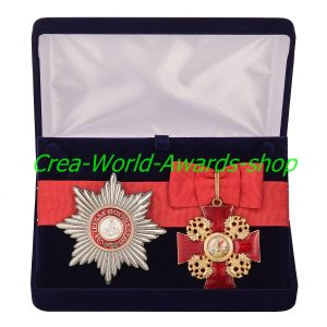 Badge and star of the Order of Alexander Nevsky in a gift box. Dummies, copies
