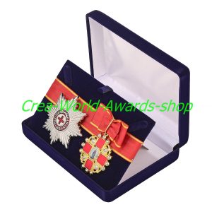 Badge and star of the Order of St. Anne in a gift box. Dummies, copies