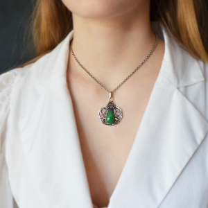 Chrysoprase and amethyst necklace Fine birthday gift for mom