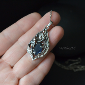 Fantasy floral necklace in 925 silver Fine gift for woman