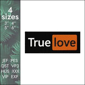 Love Embroidery Design, porn pornhub logo file dst pes, 4 sizes