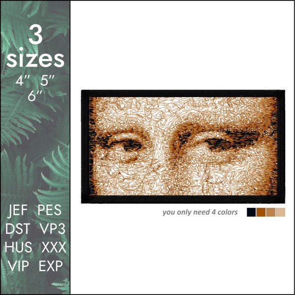 Mona Lisa Embroidery Design, Gioconda Da Vinci painting, 4 sizes