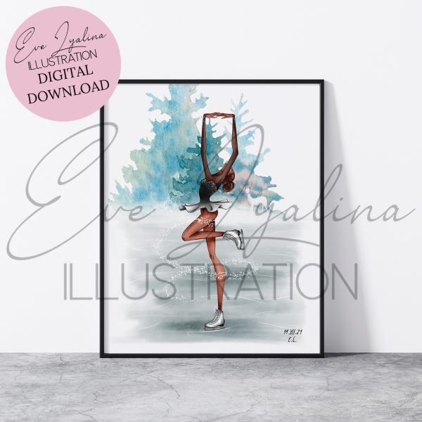 Figure skater illustration