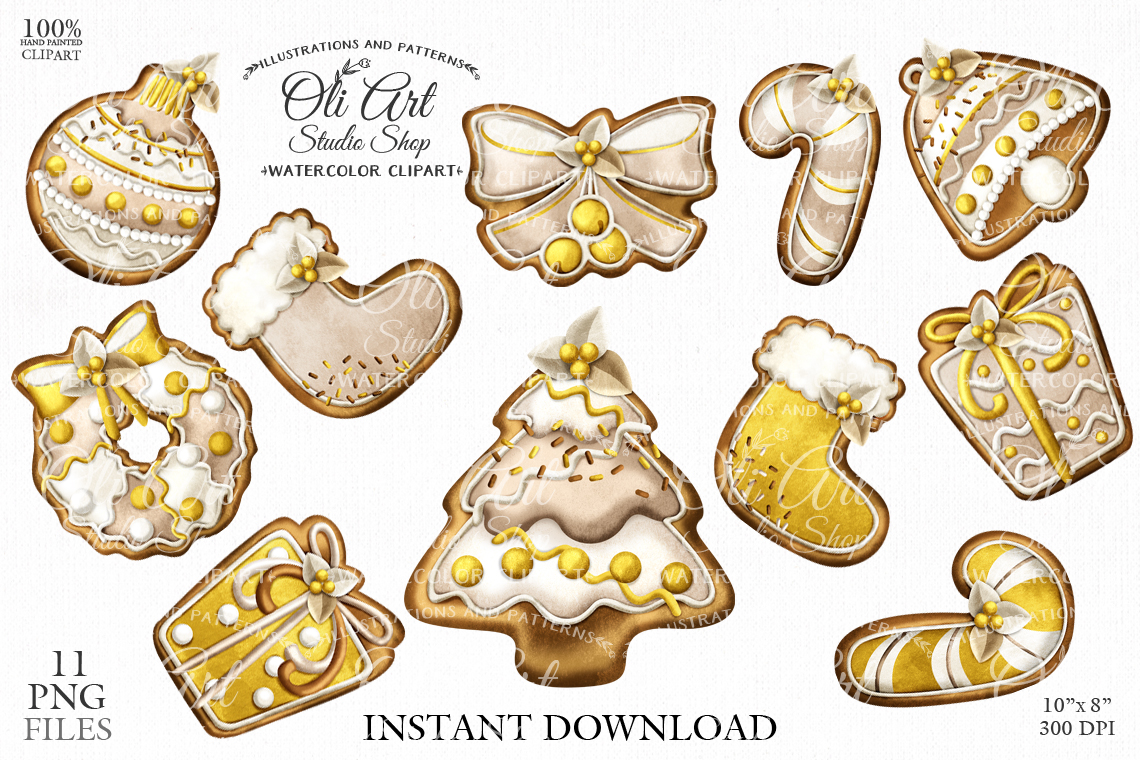 baking christmas cookies clipart