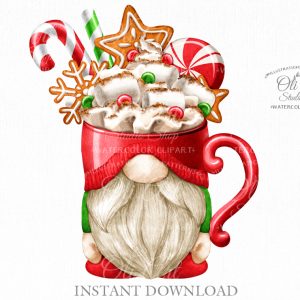 Christmas gnome cup, Christmas sweets, cookie. Holiday Baking.