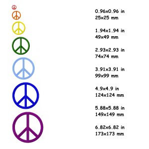 Freedom Embroidery Design, 2 designs, peace Ukraine dst, 7 sizes