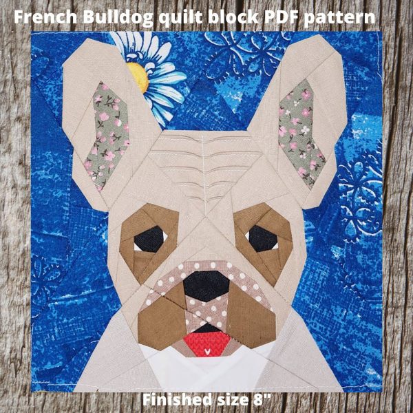 8in French Bulldog quilt