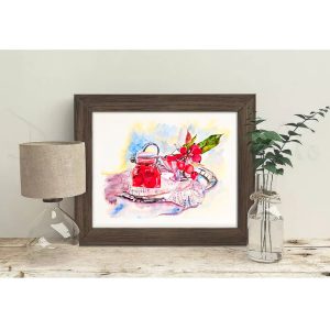 Casa 346 Apples Painting Watercolor Original Art Still Life Artwork Wall Art