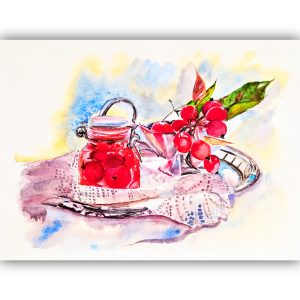 Casa 345 Apples Painting Watercolor Original Art