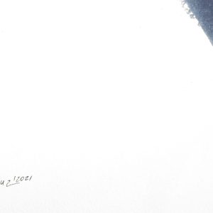 White snow, gray sky, black water – Original watercolor