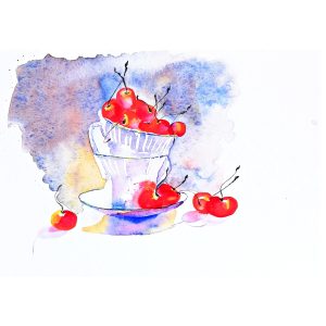 Casa 341 Cherry Painting Watercolor Original Art