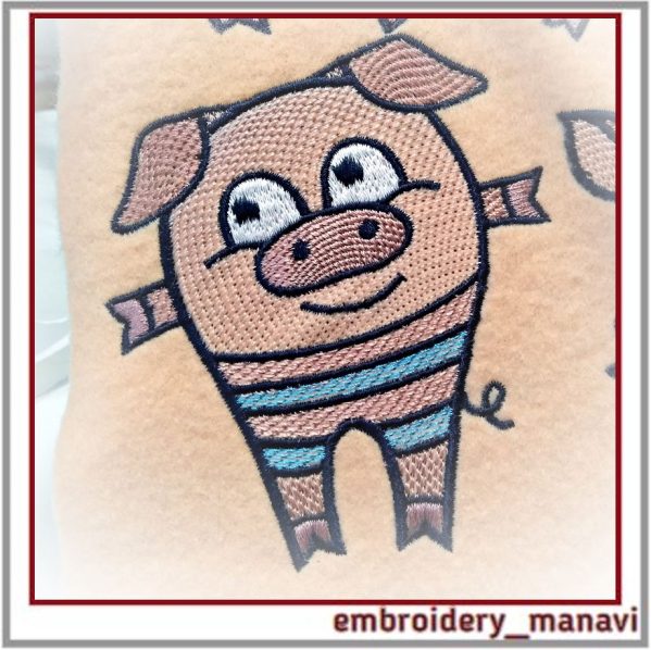 Machine_embroidery_design_for_child_Cheerful_pig
