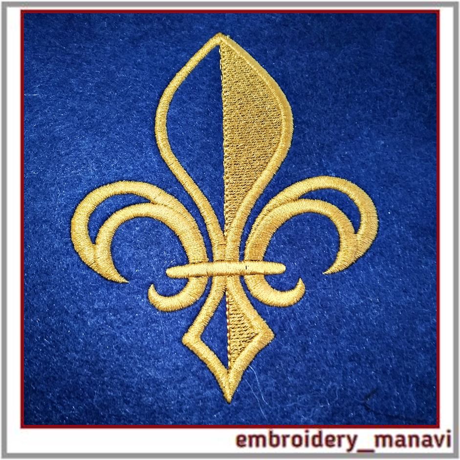 Fleur De Lis Digital Machine Embroidery design. 1 FleurDeLisDigitalMachineEmbroiderydesign