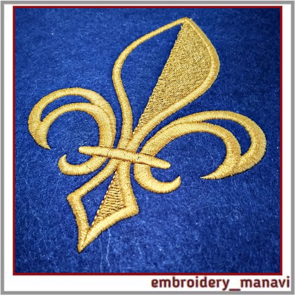 Fleur De Lis Digital Machine Embroidery design. 3 Fleur De Lis Digital Machine Embroidery design. - Image 3
