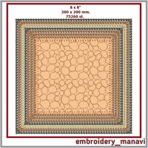 ITH embroidery quilted doily with crochet lace edge. 3 types.