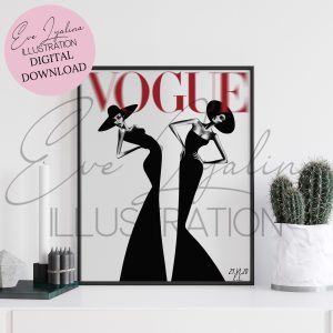 DIGITAL DOWNLOAD Strike A Pose (Printable Fashion Illustration)