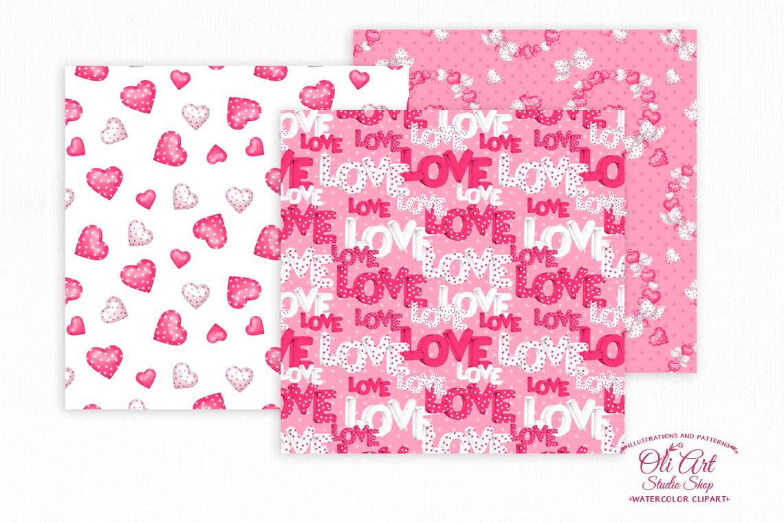 Valentine Pattern Paper Love Digital Paper Love Patterns Love Art