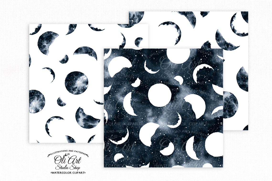 Moon Phases Drawing space decak - TenStickers