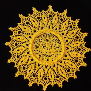 Casa 487 The Sun knitted napkin, napkin, panel, dream catcher