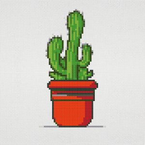 Cactus cross stitch pattern PDF